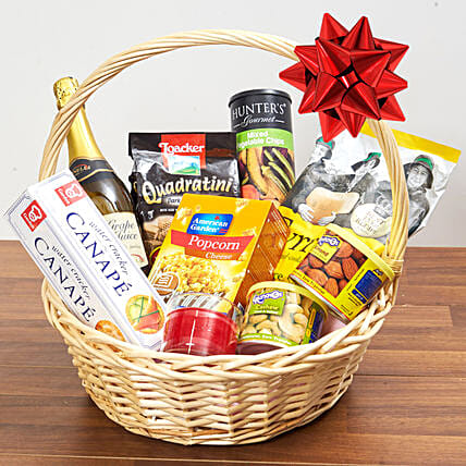 Sparkling Juice and Snacks Basket