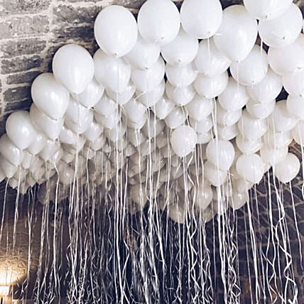 100 white balloons: Order Balloons 